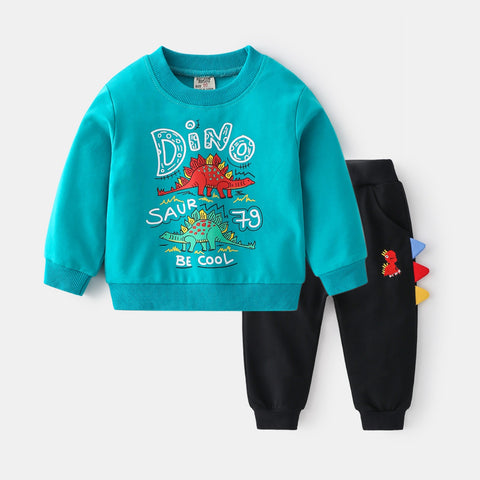 Conjunto Moleton Dino Turquesa
