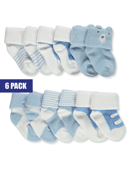 Pack x6 Medias Celeste bebe