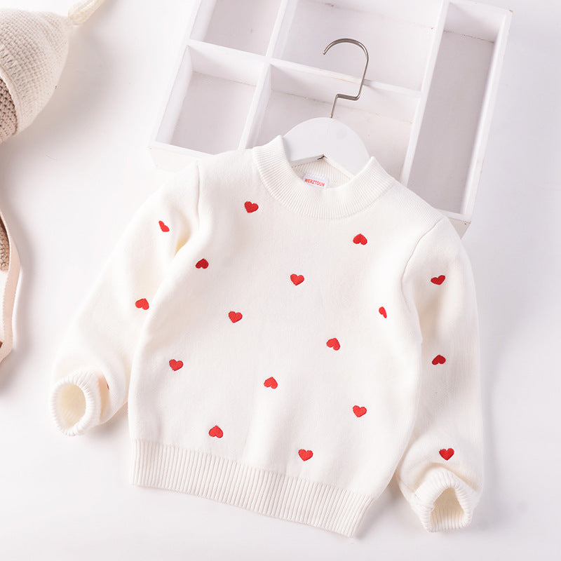 Sueter Hilo Blanco Corazones