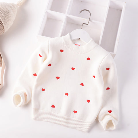 Sueter Hilo Blanco Corazones