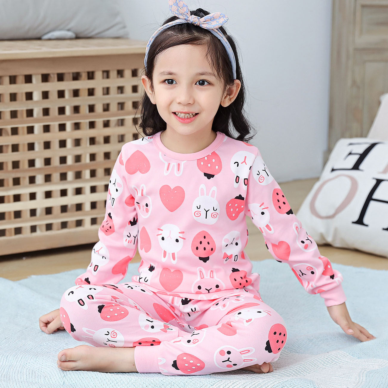 Pijama Algodón Conejito Frutilla