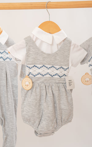 Conjunto Pima Body Jardinera Gris