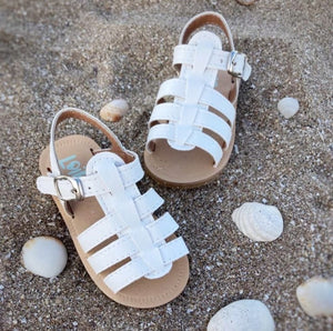Sandalia Cuero Egipto Blanco