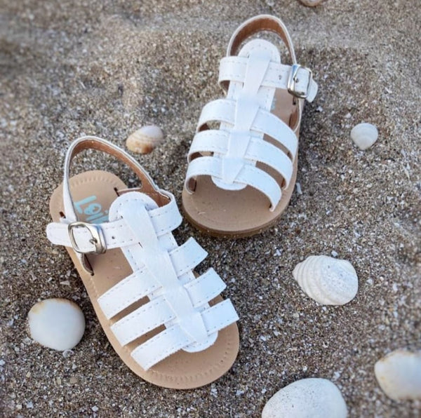 Sandalia Cuero Egipto Blanco