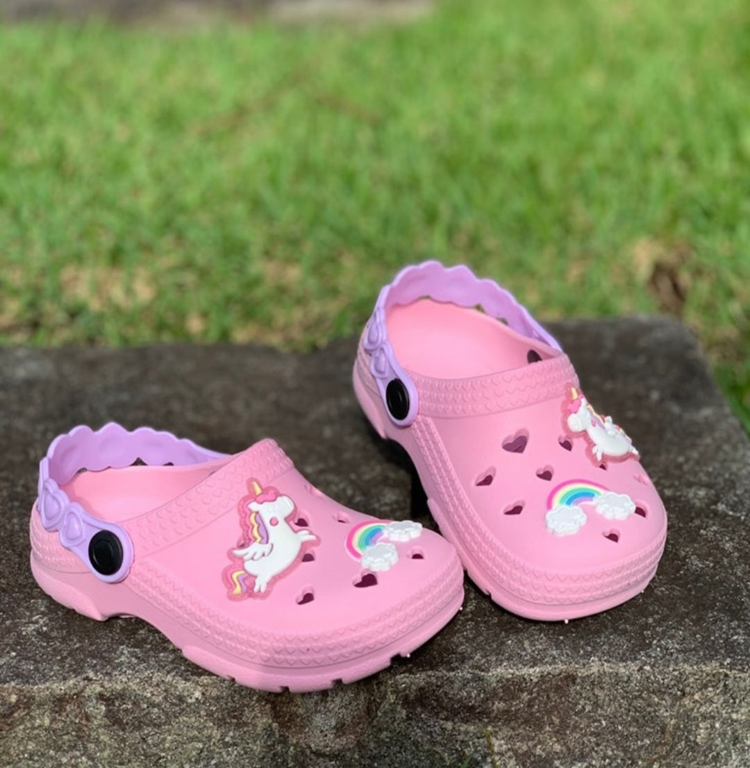 Crocs Unicornio Arcoiris Rosa Chicle