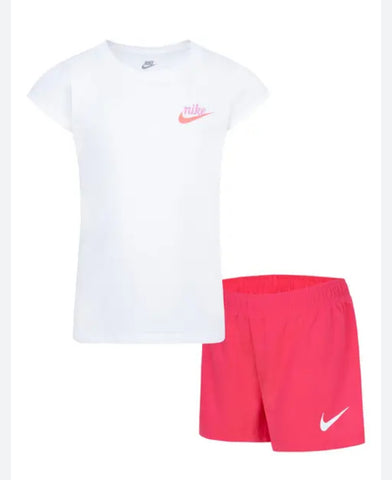Conjunto Nike Blanco Rosa