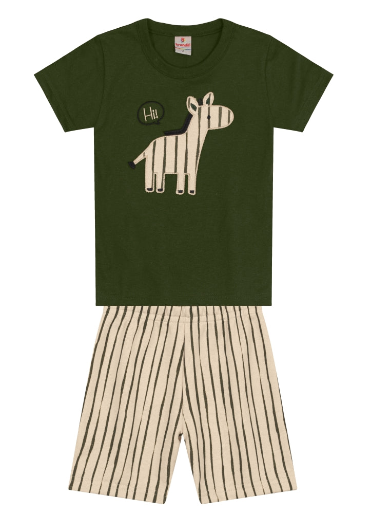 Conjunto cebra verde