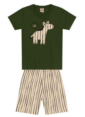 Conjunto cebra verde
