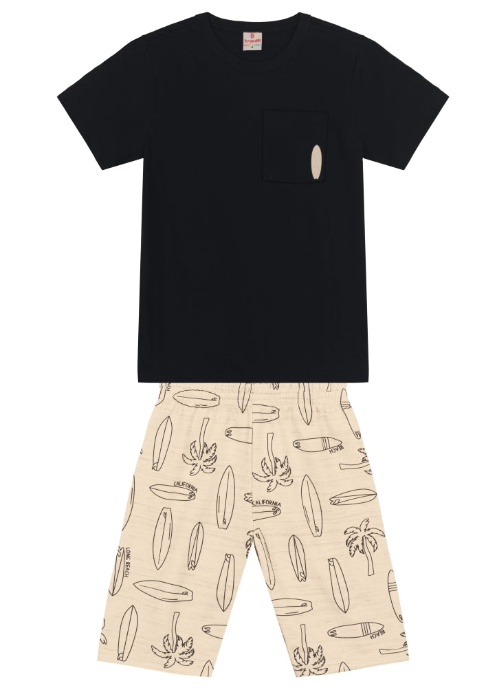 Conjunto Brandili Beige y Negro