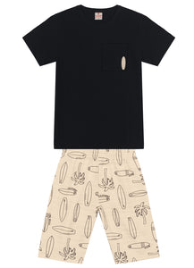 Conjunto Brandili Beige y Negro