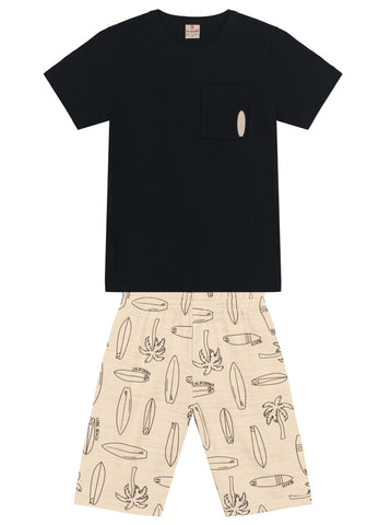 Conjunto Brandili Beige y Negro