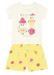 Pijama Frutas brilla en la oscuridad