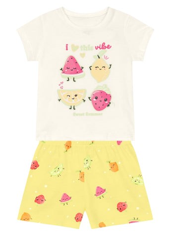 Pijama Frutas brilla en la oscuridad