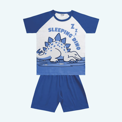 Pijama dino Azul ZZZ brilla en la oscuridad