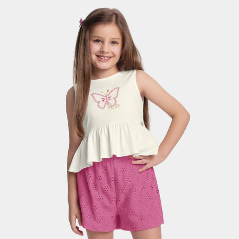 Conjunto Blusa y shorts Fucsia