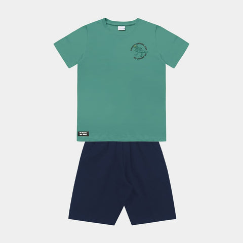 Conjunto Dino Verde Azul