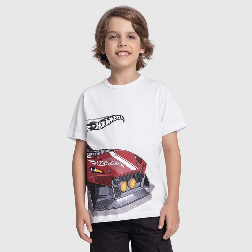 Remera Hotwheels Blanca