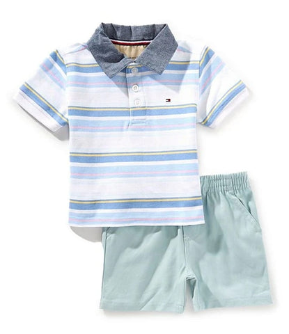 Conjunto Tommy Hilfiger a rayas nene