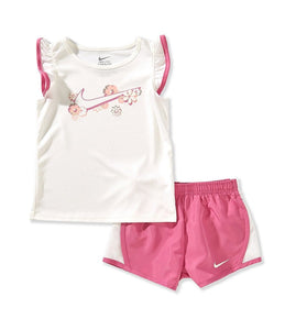 Conjunto Nike nene Blanco / Rosa