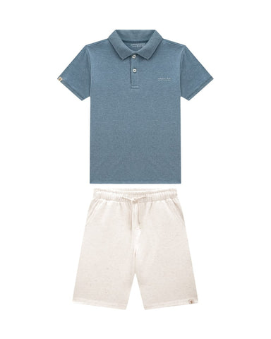Conjunto Onda Marinha Polo Celeste