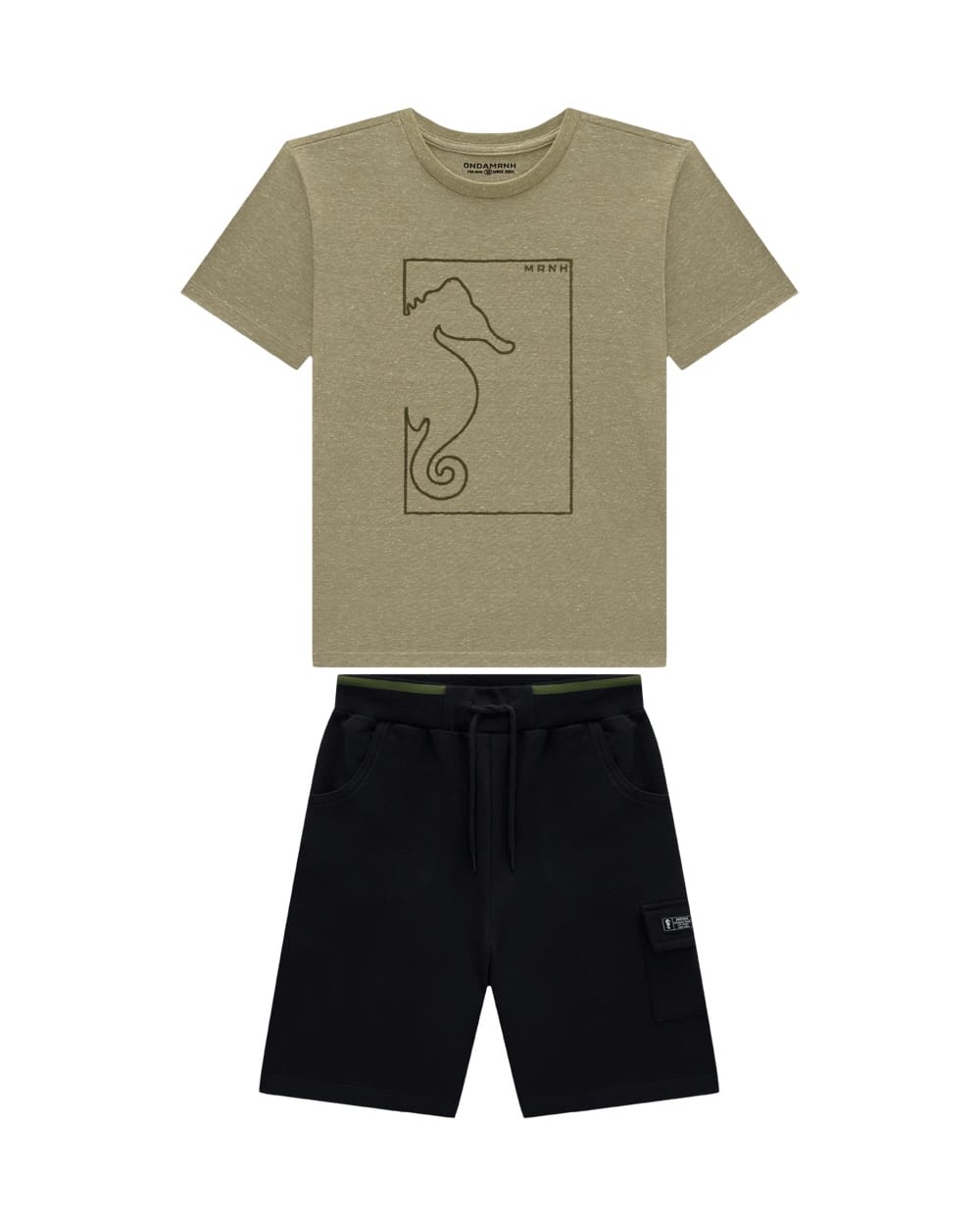 Conjunto Onda Marinha Verde / Negro