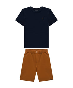 Conjunto Onda Marinha Azul / Beige