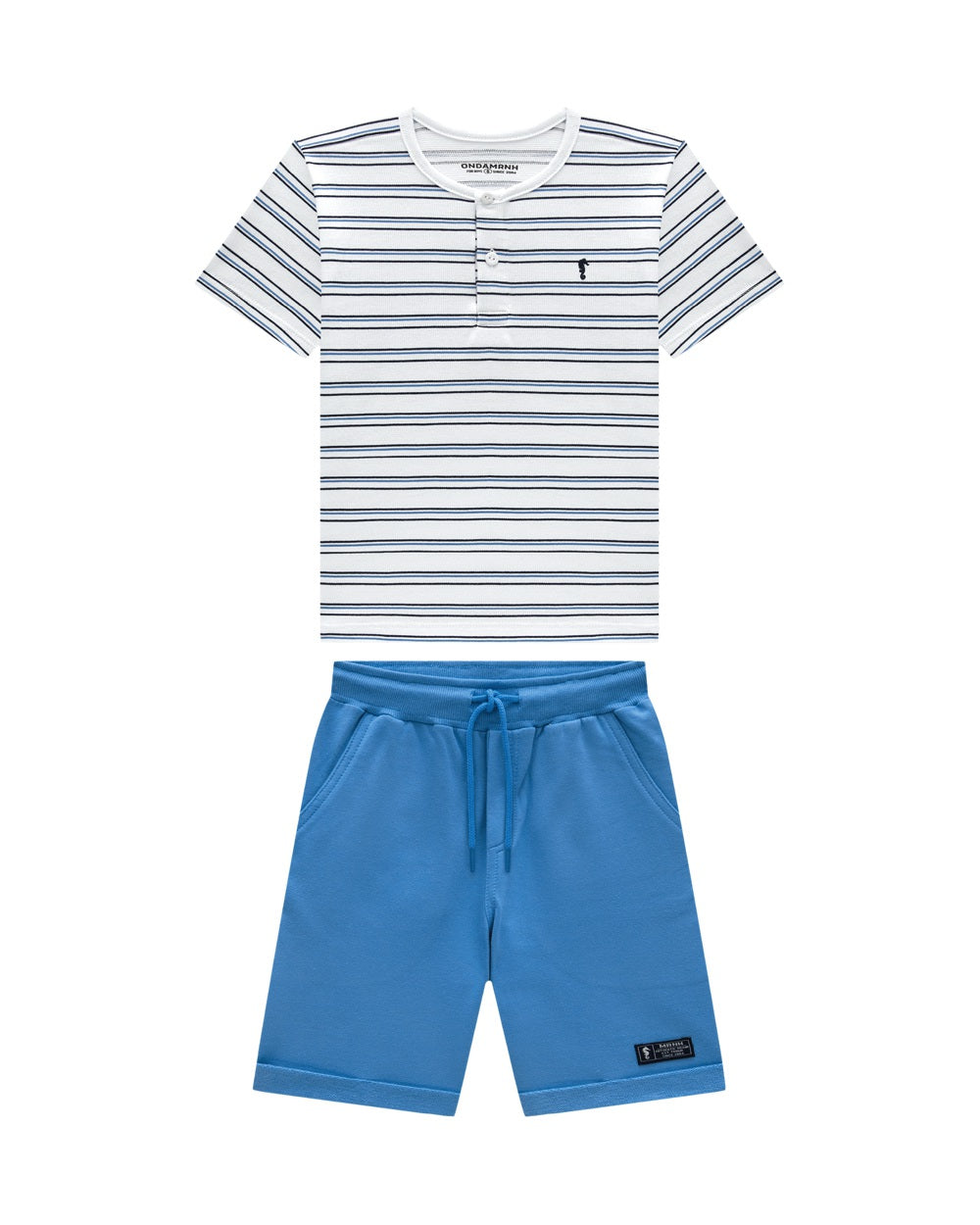 Conjunto Onda Marinha a Rayas Azul