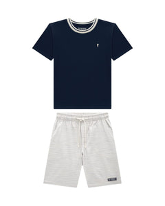 Conjunto Onda Marinha Azul / Gris