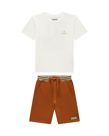 Conjunto Onda Marinha Blanco / Bronce