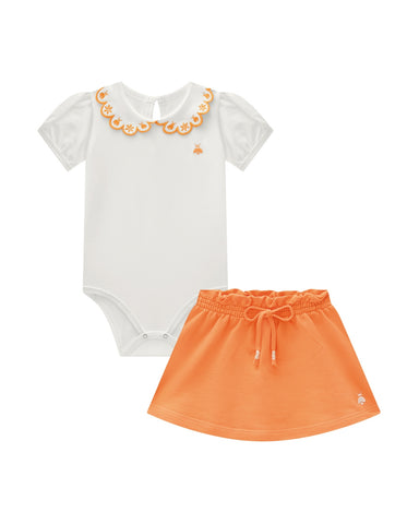 Conjunto Onda Marinha Body + Pollera Beba