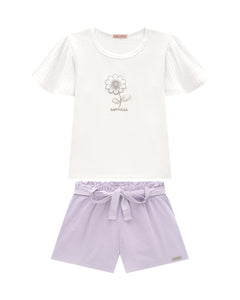 Conjunto Onda Marinha Violeta Flor
