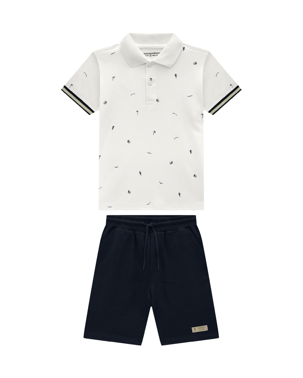 Conjunto Onda Marinha Polo Azul Marino