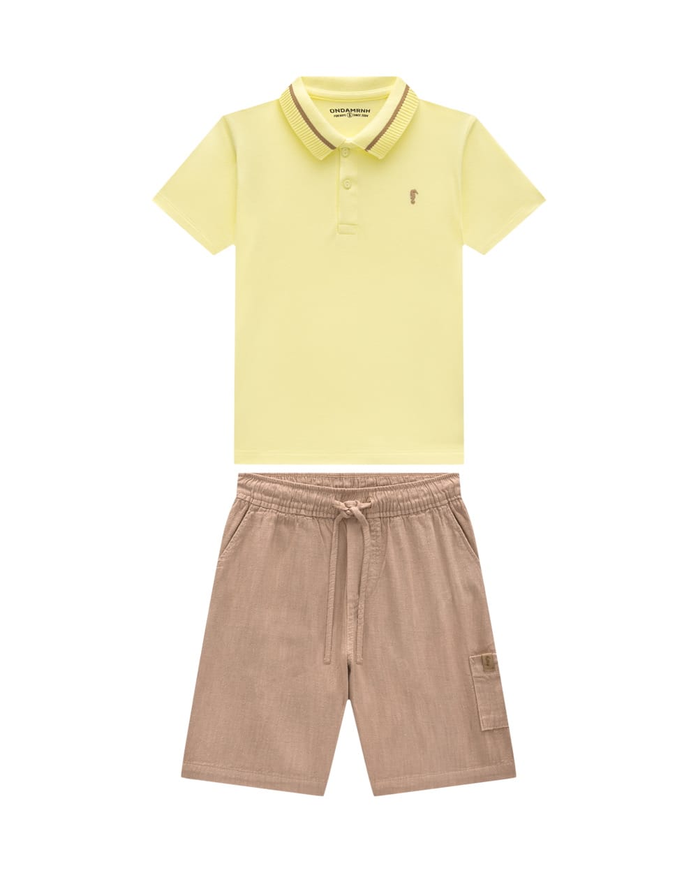 Conjunto Onda Marinha Polo Beige