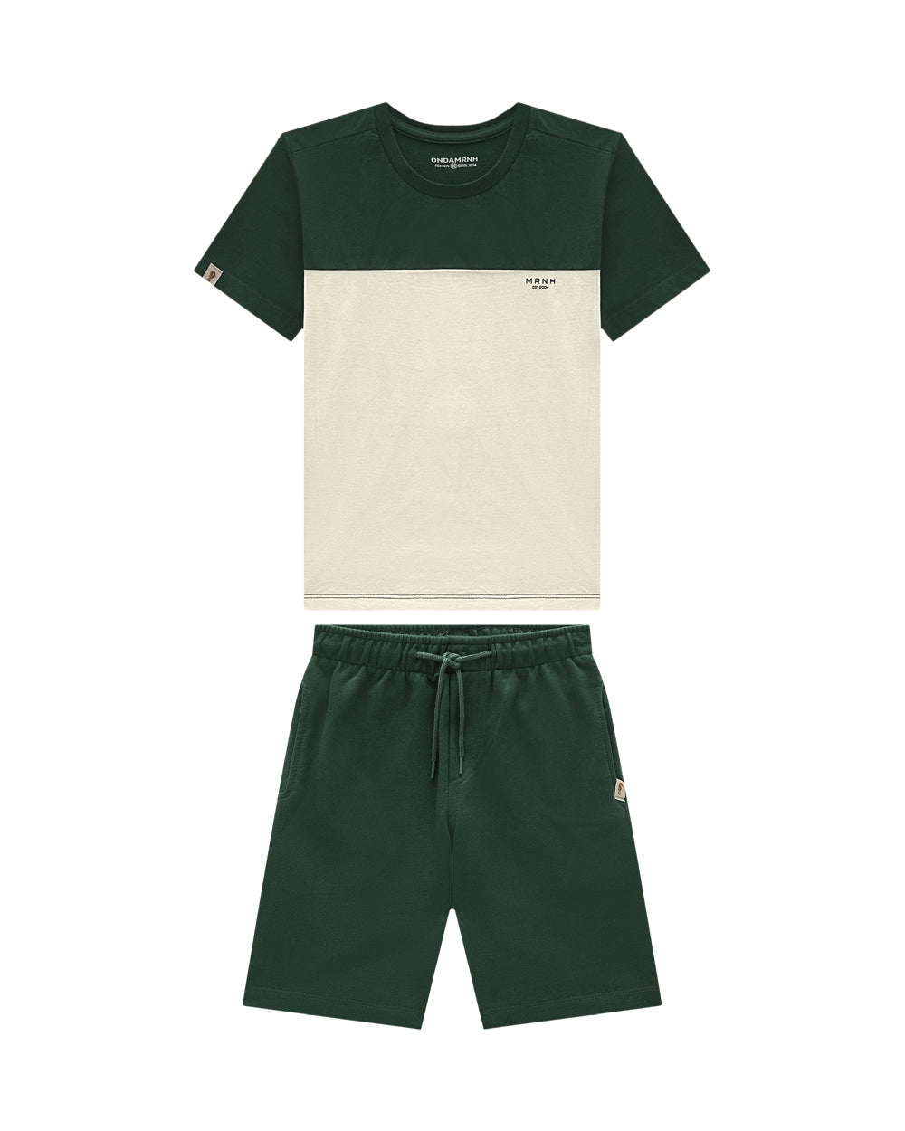 Conjunto Onda Marinha Verde / Blanco