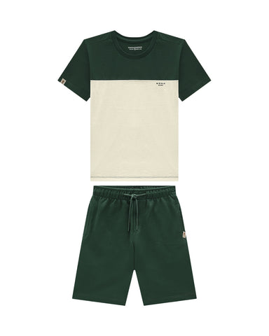 Conjunto Onda Marinha Verde / Blanco