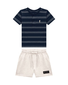Conjunto Onda Marinha  Rayas / Botones