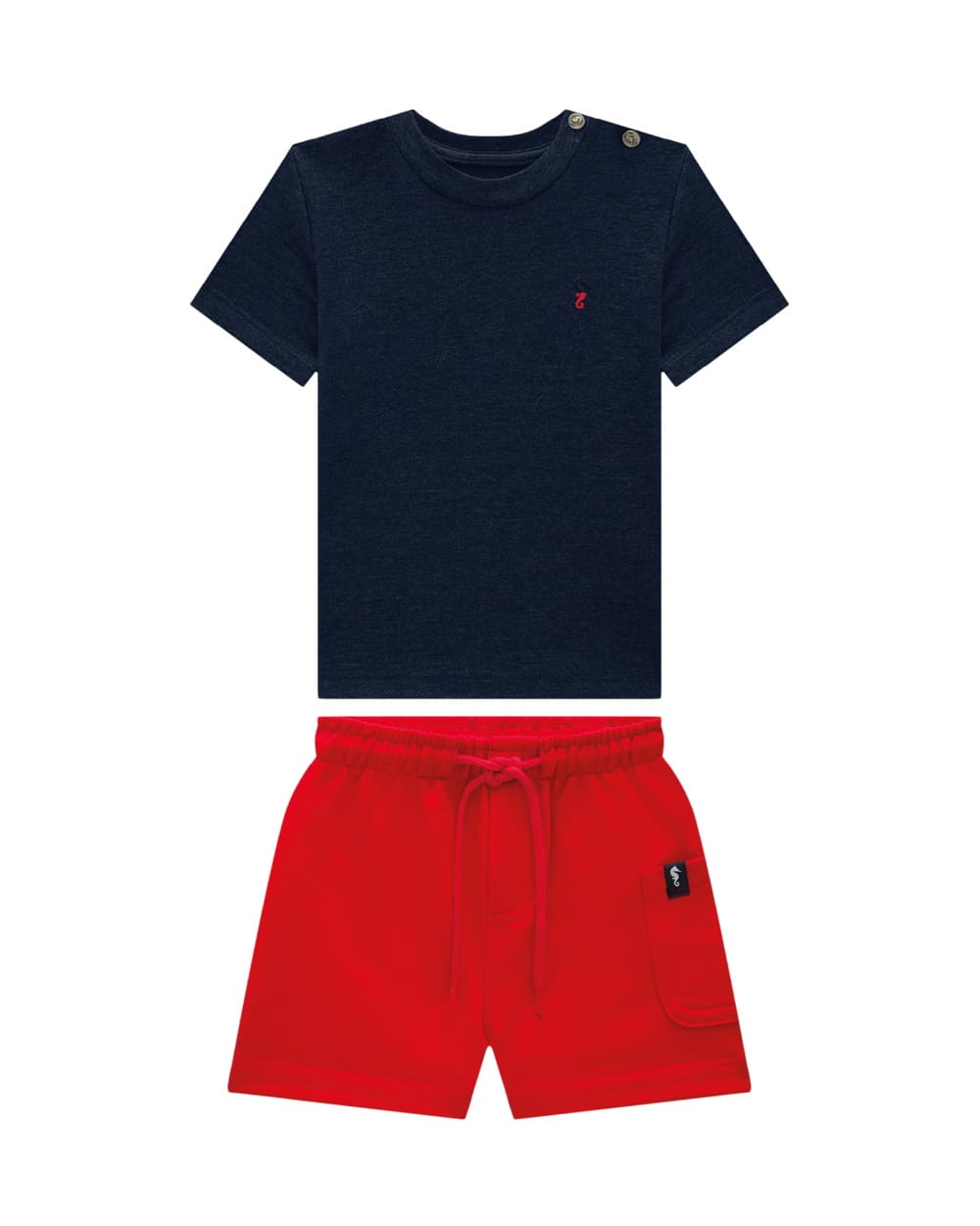 Conjunto Onda Marinha  Azul / Rojo