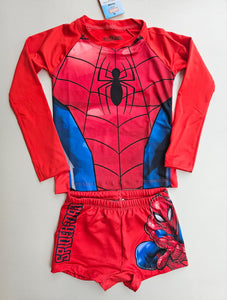 Conjunto Traje de baño  Spiderman Rojo