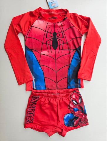 Conjunto Traje de baño  Spiderman Rojo