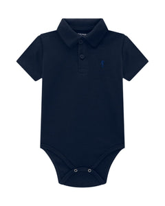 Body Onda Marinha Polo Azul