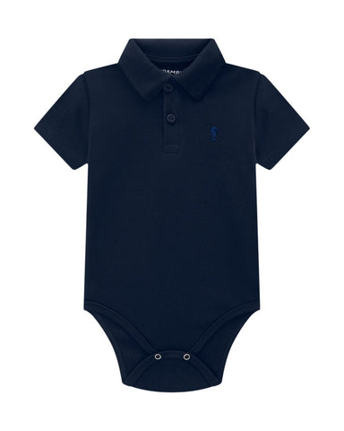 Body Onda Marinha Polo Azul
