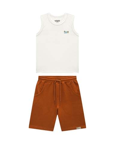 Conjunto Camisilla Onda Marinha Blanco