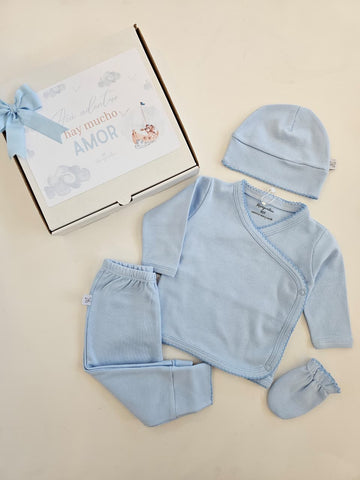 Set 4 Piezas Celeste