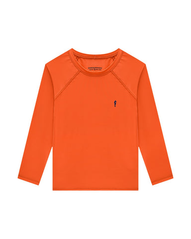 Traje de baño remera M/L con proteccion UV Naranja