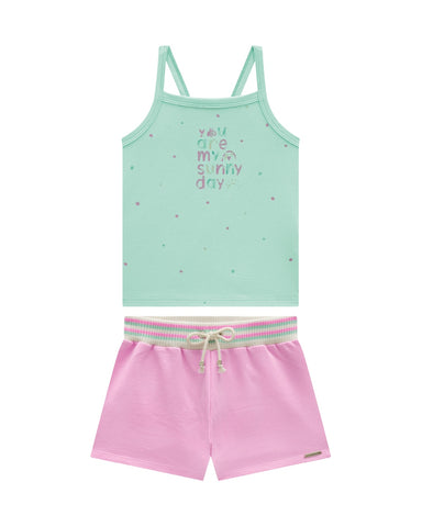Conjunto Onda Marinha camisilla nena
