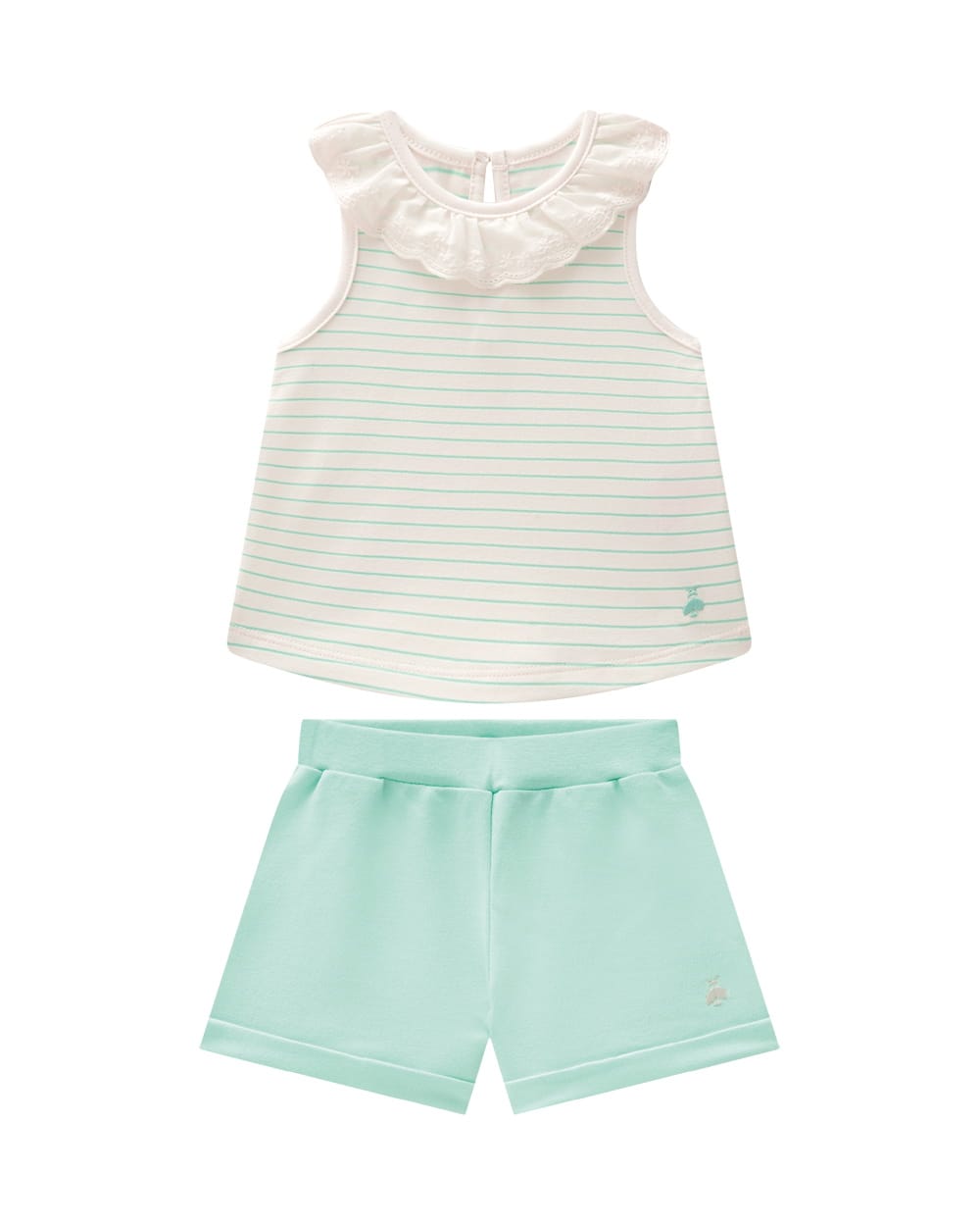 Conjunto Somnii Turquesa rayas