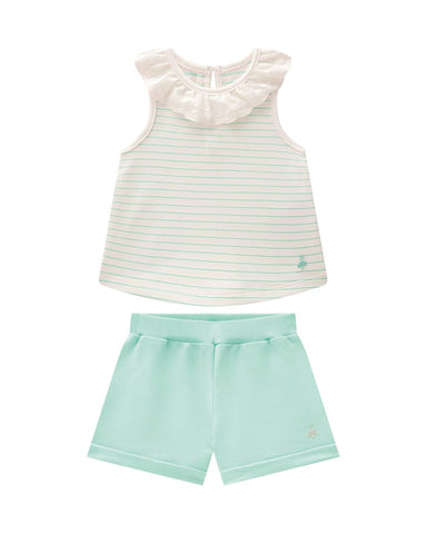 Conjunto Somnii Turquesa rayas