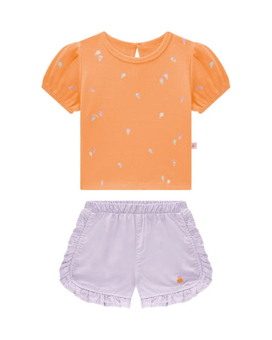 Conjunto Somnii Naranja/lila