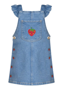 Jardinera Jeans nena Frutilla