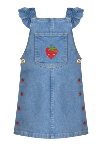 Jardinera Jeans nena Frutilla